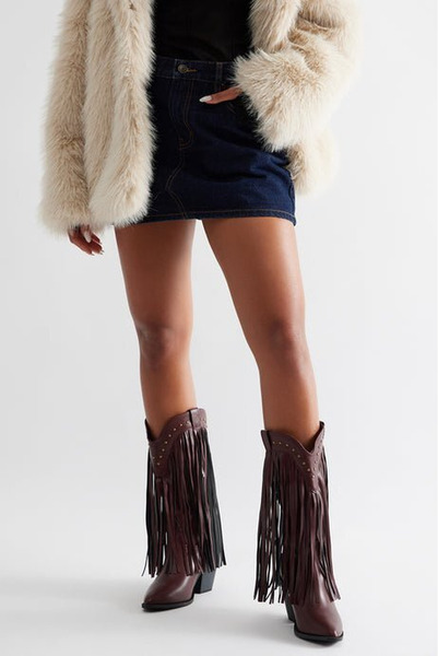 Wine cowboy boots - 4