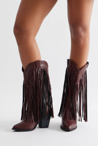 Wine cowboy boots - 5