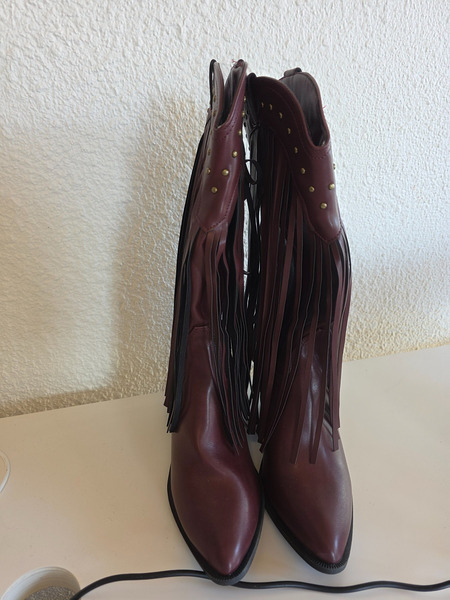 Wine cowboy boots - 6