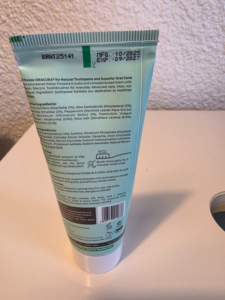 ORACURA Remineralisation Toothpaste from India - 2