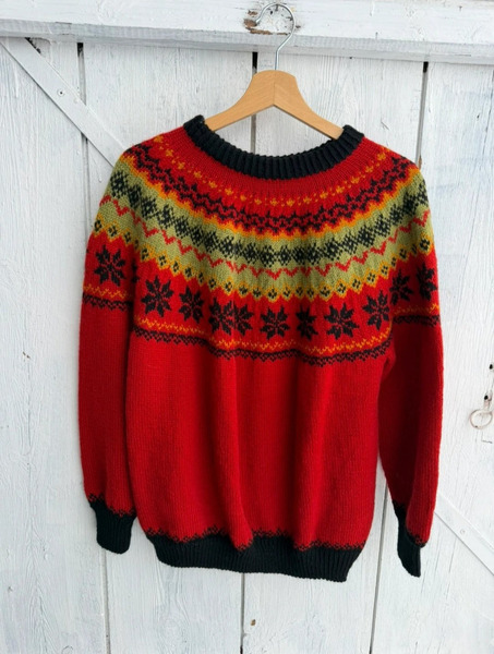 Skandynawski sweter wełniany - 5
