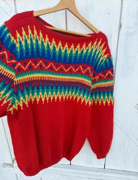Skandynawski sweter wełniany - 2