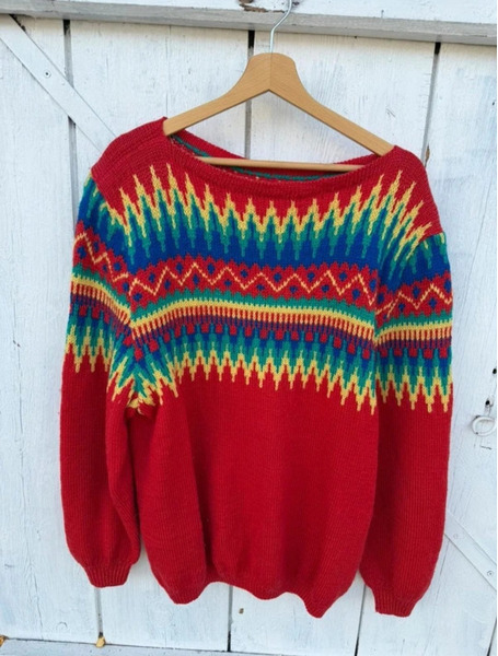 Skandynawski sweter wełniany - 3