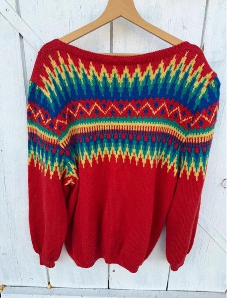 Skandynawski sweter wełniany - 5