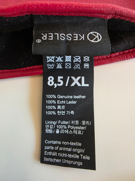 Kessler leðurhanskar – rauðir / XL (8.5) - 4