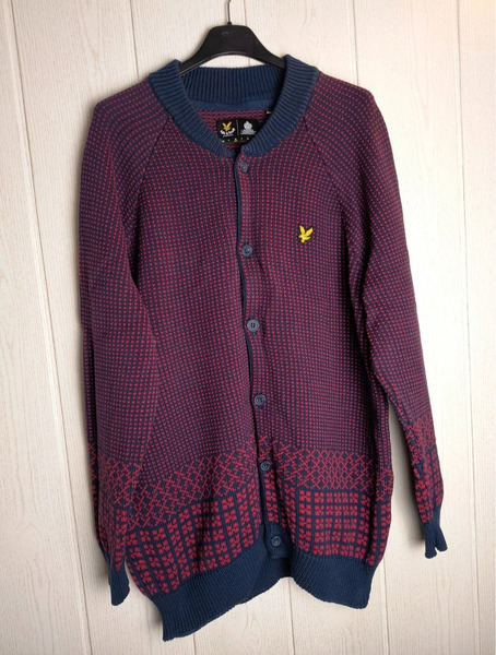 Lyle & Scott patterned vintage retro cardigan