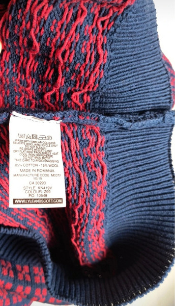 Lyle & Scott patterned vintage retro cardigan - 4