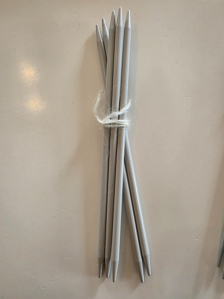 Large straight knitting needles set