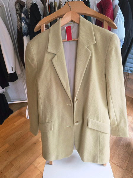 Elegant Vintage Wool Blend Blazer – Made in UK