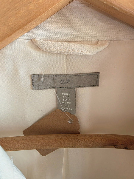 Elegant oversized blazer in cream/ivory color - 3