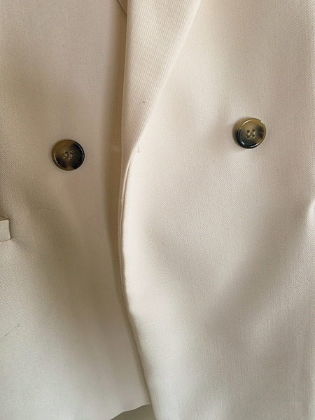 Elegant oversized blazer in cream/ivory color - 5