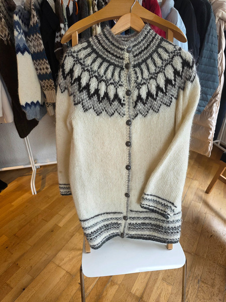 Traditional Icelandic lopapeysa cardigan