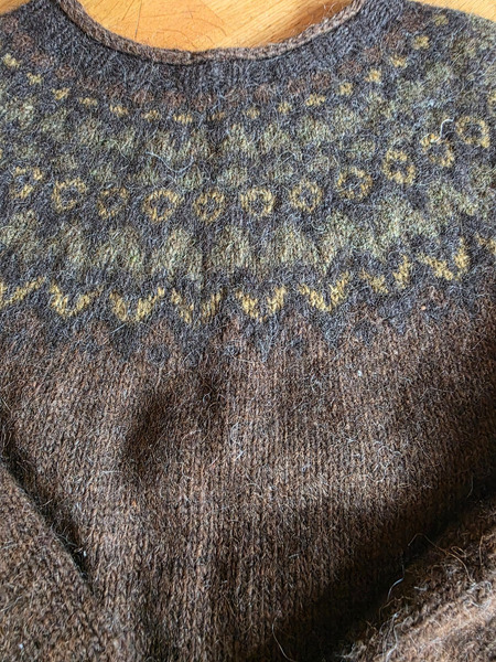 Beautiful brown icelandic lopapeysa L/XL - 3