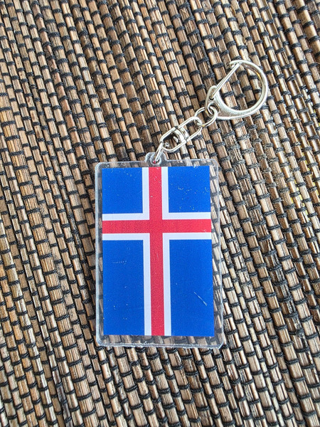Lyklakippa með íslenska fánanum