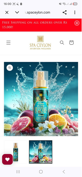 Spa Ceylon Nilaveli Perfumed Body Spray 200ml – Luxury Ayurvedic Body Mist from Sri Lanka - 6