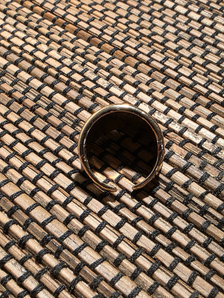 Wide gold statement ring - 3