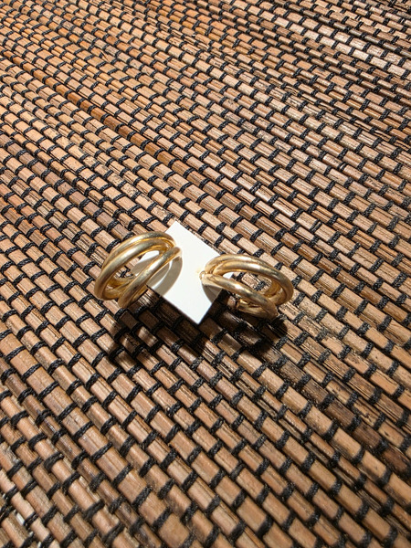 Textured gold hoop earrings