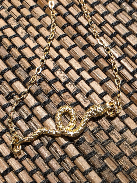 Delicate gold snake bracelet