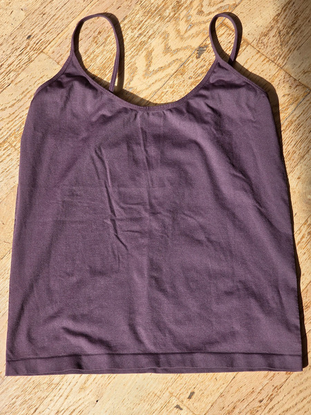 Chocolate Brown Seamless Camisole Top Adjustable Straps Stretchy Soft Tank Top - 2