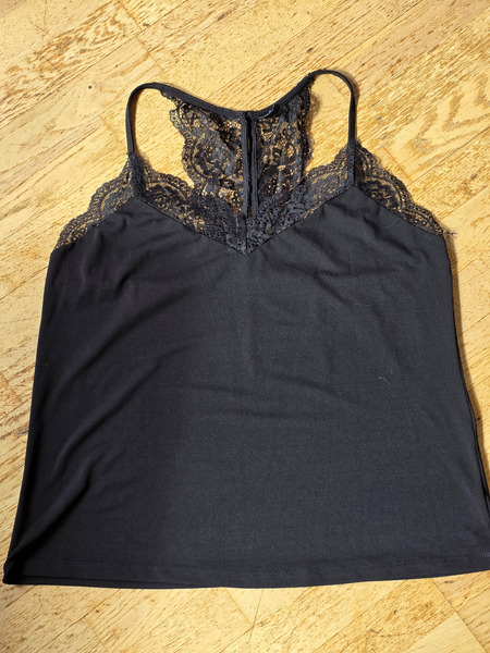 Vero Moda Black Lace Camisole Top XL Adjustable Strap Cami