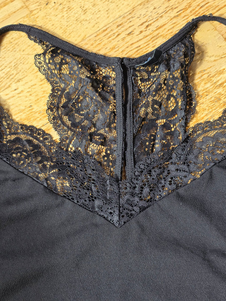 Vero Moda Black Lace Camisole Top XL Adjustable Strap Cami - 3