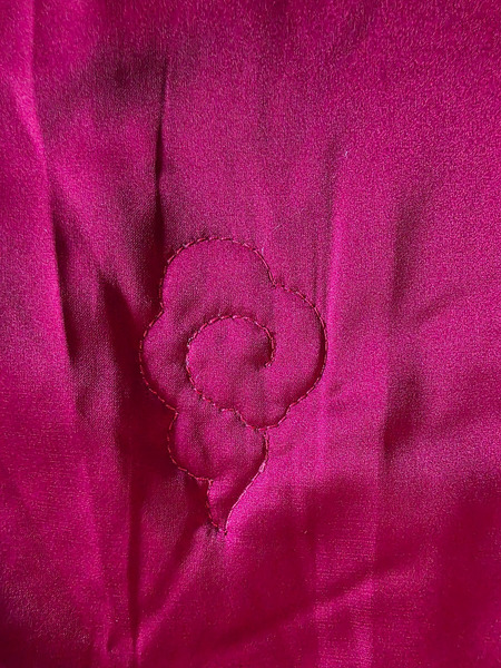WENSLI Burgundy Satin Decorative Textile Panel 90x120 cm - 5