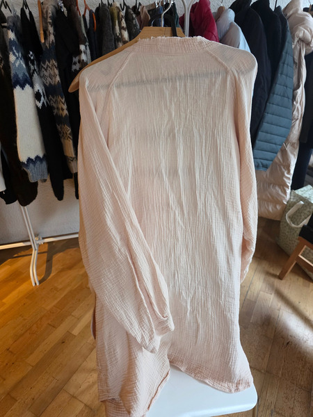 Oversized Muslin Cotton Shirt Dress 2XL - 6