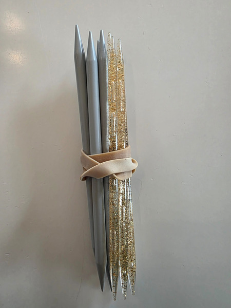 Vintage Style Glitter & Chunky Knitting Needles Lot
