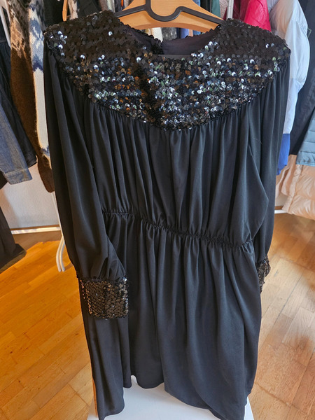 Vintage Black Sequin Dress / Tunic – Made in USA