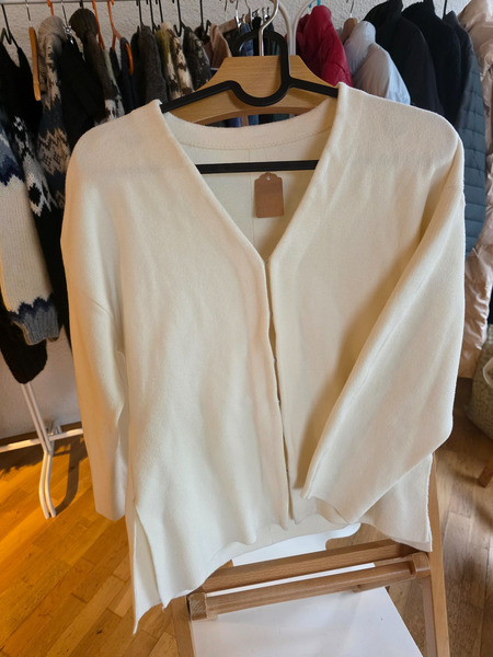 Soft Cream Knit Cardigan / Sweater – Minimal Elegant Style