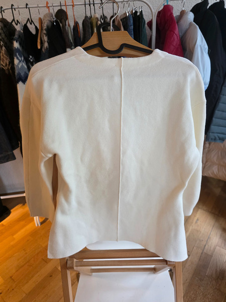 Soft Cream Knit Cardigan / Sweater – Minimal Elegant Style - 3