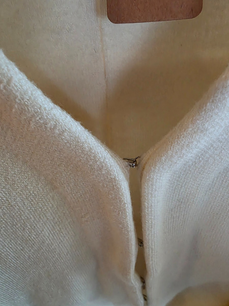 Soft Cream Knit Cardigan / Sweater – Minimal Elegant Style - 4