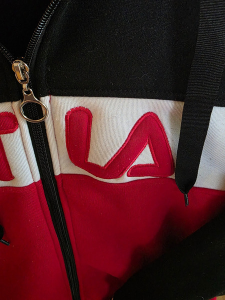 Black White Red Hoodie Zip Sweatshirt Unisex Size 38 - 4
