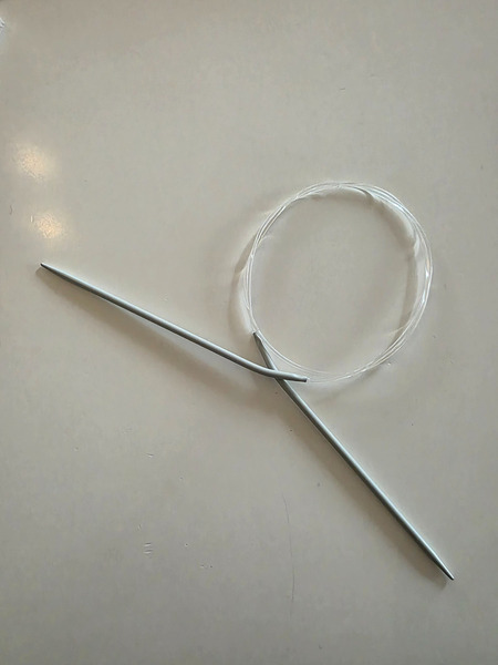 Long Single Knitting Needle with Cable