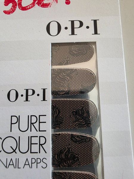 OPI Pure Lacquer Nail Apps – Pink & Black Lace Design - 2