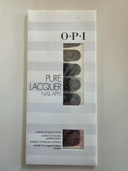 OPI Pure Lacquer Nail Apps – Black Floral Design