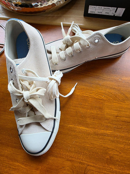 Original Converse All Star Suede Leather Sneakers Beige Taupe EUR 41.5 New Unisex - 5