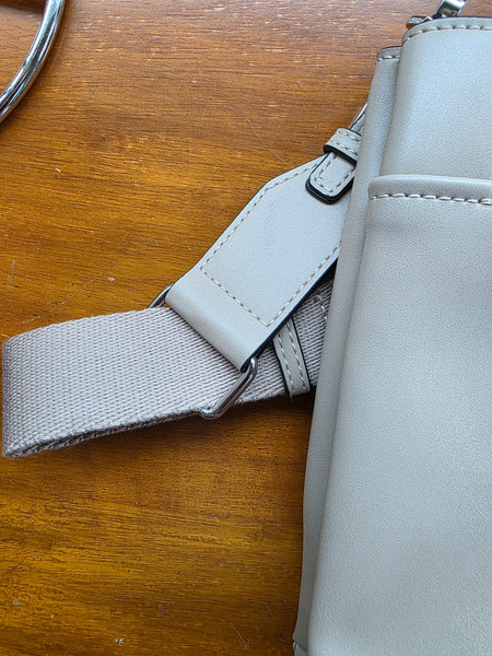 Calvin Klein Beige Taupe Crossbody Bag Minimalist Designer Purse - 3