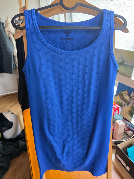 Blue Hummel Stretch Sports Top L