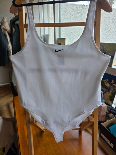 White Nike Cotton Bodysuit Women's L