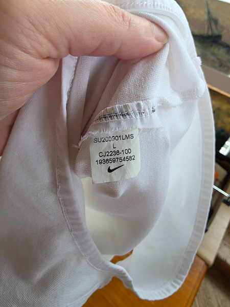 White Nike Cotton Bodysuit Women's L - 5