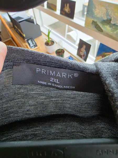 Primark Oversized Grey Long Sleeve Top 2XL - 3