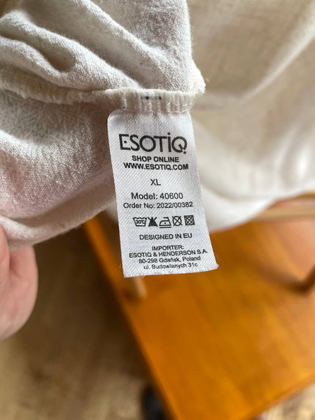 ESOTIQ Linen Blend Cami Top – Beige Melange (XL) - 3