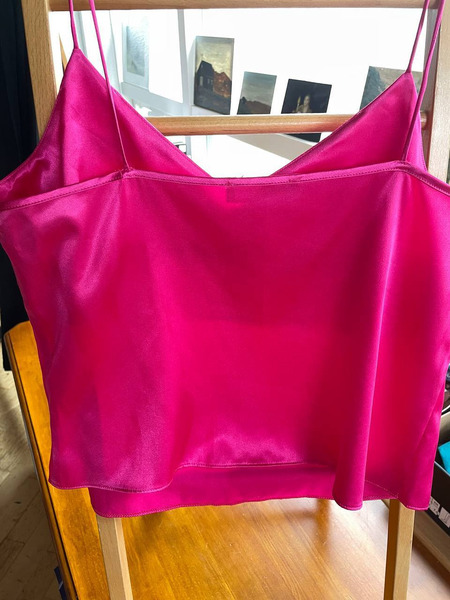 Fuchsia Satin Crop Top Primark Size 42 - 2