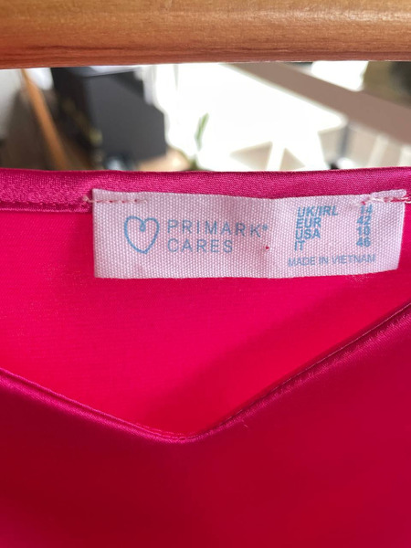Fuchsia Satin Crop Top Primark Size 42 - 3