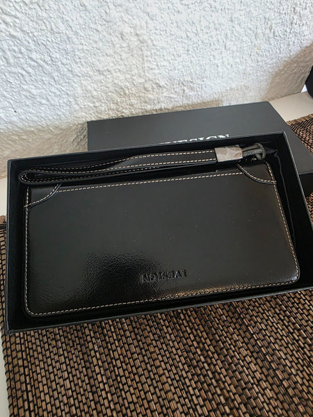 New Genuine Leather Wristlet Wallet – Dark Chocolate Brown Luxury Wallet