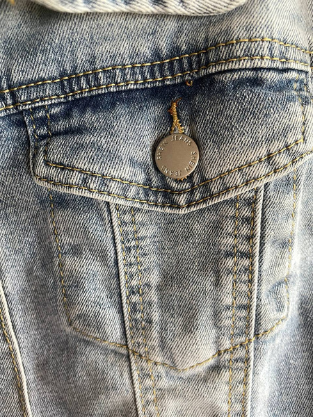 SHEIN Cropped Denim Jacket Size S - 5