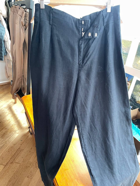 Mango Casual Dark Navy Wide Leg Trousers - 6