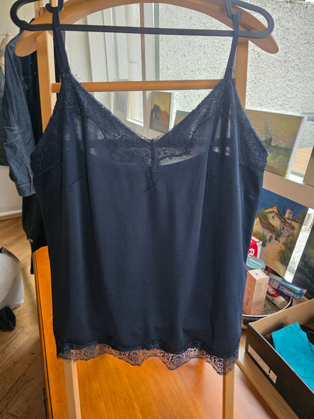 Coster Copenhagen Navy Lace Camisole Top Size L
