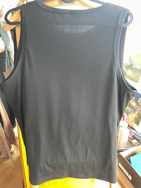 Black Sleeveless POLICE Print Top L/XL - 2